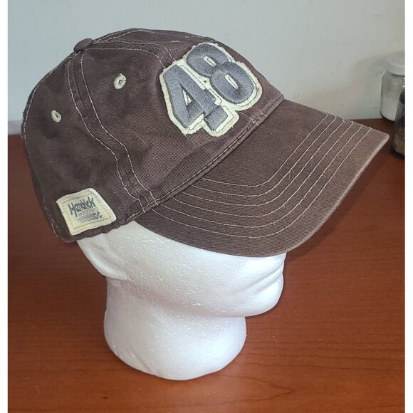 #48 NASCAR Baseball Cap Hat Jimmie Johnson Brown Adjustable - Picture 4 of 8